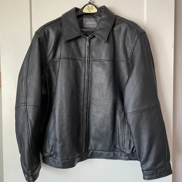 Men’s Croft & Barrow Leather Jacket size XL - Picture 2 of 9